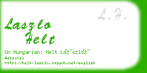 laszlo helt business card